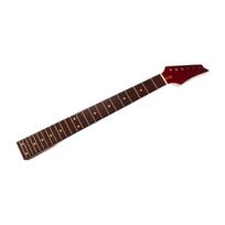 Medinė elektrinės gitaros galvutė 24 skirsniai Gitaros kakliukai su grifine lenta Gitaros priedai Puikiam garso stabilumui raudona
