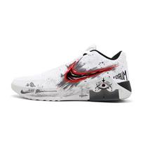 Nike LEBRON WITNESS IX Slip Resistant Abrasion Resistant Coverage Mid top Basketball Shoes Men's Black Red HQ8035-100(Team749-) 42