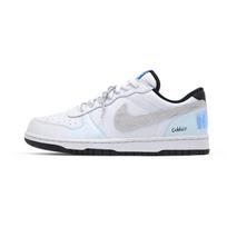 Nike Big Ice Blue Silver Blade Leather Coverage Low top Skateboard Shoes Men's 355152-107(Team1112-) 45