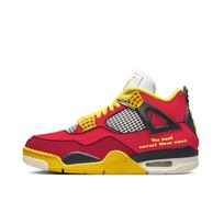 Jordan Air Jordan 4 Neslystantys Atsparūs dilimui Vidutinio aukščio Senoviniai krepšinio bateliai Unisex Raudoni AQ9129-101(Komanda239-) 36.5