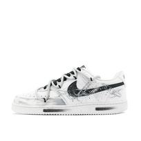 Nike Court Vision 1 Leather Slip Resistant Low top Skateboard Shoes Men's Black Gray White DH2987-110(Team309-QD) 40