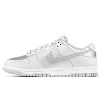 Nike Dunk LOW RETRO Low top Skateboard Shoes Unisex White Silver HF0730-160(Team973-) 36