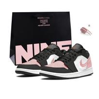 Jordan Air Jordan 1 LOW Grafiti, Aukščiausios kokybės žemi Vintažiniai krepšinio batai Unisex Rožiniai 553560-081(Team448-BOX) 37.5