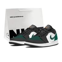 Jordan Air Jordan 1 LOW Painting, Premium Low top Vintage Basketball Shoes Women's Green 553560-081(Team448-BOX) 36