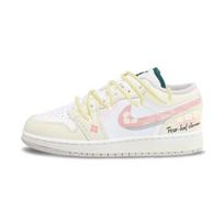 Jordan Air Jordan 1 Atsparūs trinčiai Atsparūs trinčiai Žemi Vintažiniai Krepšinio Batai Unisex Geltoni FQ7687-300(Komanda325-) 36