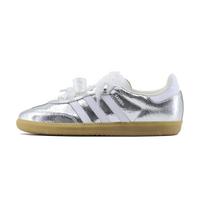 Adidas Originals SAMBA OG Abrasion Resistant Low top Skateboard Shoes Women's Silver JR0035(Team448-) 38⅔