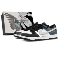 Nike Dunk Cyber Kiss Coverage Cushioning Low top Skateboard Shoes Unisex Black Blue HF5441-100(Team1117--BOX) 42.5