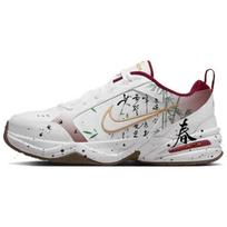 Nike Air Monarch 4 Slip Resistant Abrasion Resistant Low top Casual Shoes Unisex White Red IB4607-171(Team56-) 37.5