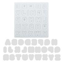 Alphabet Letter Resin Shaker Molds Handmade Pendant Decoration Silicone Molds Quicksand Keychain Mold Easy to Clean