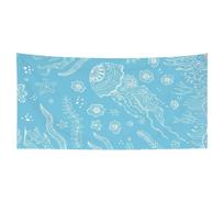 Microfiber Beach Towel Large Quick Dry Lightweight Soft Fabric with Jellyfish Print Suitable for Outdoor Pool Travel and Gym Use One Size