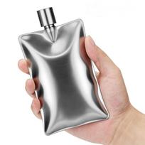 6oz Capacity Liquor Bottle Stainless Steel Whisky Flask Stylish Wine Pot  Home Use Silver matte finish