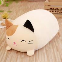 Net Celebrity Shiba Inu & Gray Cat Plush Toy - Soft Cartoon Animal Body Pillow 30cm