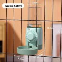 Cat Hanging Water Dispenser, Dog Drinking Water Automatic Feeding Water Dispenser, Cat Bowl, Dog Bowl, Pet Water dispenser žalia