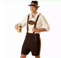 Adult Hansel Oktoberfest Leather Costume – Bavarian Halloween Attire 120CM stilius 1 spalva