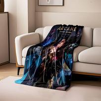 Shattered glass pattern with characters from  Arcane: League of Legends.  for all seasons blanket lunch break throw gift 80cm x 120cm