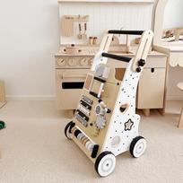 Nordic Baby Walker & Stroller: Anti-Tip, Anti-Bowleg, Multi-Functional Wooden Toy.
