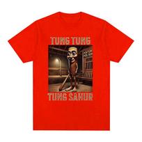ZX Tung Tung Tung Sahur Italian Brainrot Funny Meme Tshirt Men Clothing Fashion Humor T Shirts Summer Cotton ONeck Tops T Shirt S