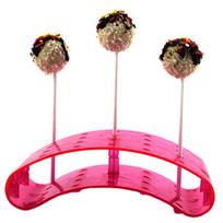 20 Holes Cake Pop Lollipop Stand With Shelf DIY Baking Tools Display Bakeware Cake Kitchen Gadgets Holder Lollipop Stick rožinė