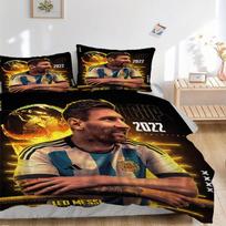Football fansArgentina 2022 World Cup Bedding Set Comforter Cover Gift for Bedroom,Includes 1 Cover and 2 Pillowcases, No InsertB236 135x200cm