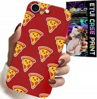 Etui Do Iphone Se / Se2 - Wzór Z Wesołą Pizzą Na Czerwonym Tle