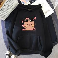 BUBU DUDU Bear Hoodie Cute Millionaire Panda Bear Couple Clothing for Men and Women Pullovers Autumn & Winter Sweatshirt Tops XS juoda