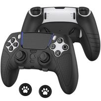 Silicone Controller Case Set Anti-slip with Thumb Grip Caps Controller Skin Anti-scratch for PS5 DualSense Edge juoda