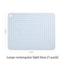 Thickened Square Silicone Heat-Insulating Placemat & Drainage Pad - Non-Slip Kitchen Plate Mat, Heat-Resistant Casserole Pad