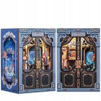 Habarri Time Travel 3D Puzzle Book Nook DIY Kit with LED Light, Wooden Miniature Model Decor, 18 x 11 x 23 cm, Ideal Gift for Collection 107