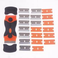 Versatile Razor Blade Scraper for Plastic & Metal, Film Removal & Glass Cleaning, Suitable for Automotive & Home Use oranžinė