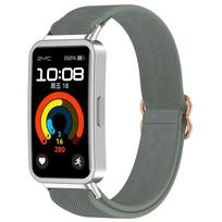 Nylon Strap For Huawei Band 10/9/8 watch Straps Accessories Scrunchie Sport Elastic bracelet pulseira correa Huawei Bands 9 NFC For Huawei Band 9NFC žalia