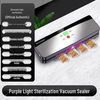 Wireless Automatic Vacuum Sealer: Portable Food Freshness Preserver for Home Use Machine Only [No Textured Bags] kosminės pilkos spalvos