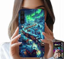 Etui Do Samsung Galaxy A70 - Pociąg, Ekspres Świąteczny Wzory + Szkło