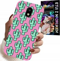 Etui Do Samsung Galaxy J5 2017 - Kaktusy, Kaktus Na Różowym Tle + Folia