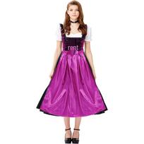 European & American Women's Sexy Oktoberfest Maid Costume for Halloween & Masquerade M violetinė
