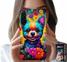 Etui Do Samsung Galaxy A26 5G - Kwiaciste Wzory Piesek Pies Jork Plecki