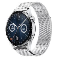 22 mm Milanese tipo dirželis Huawei Watch 4 Pro GT3 Pro 46mm GT4 46MM, prabangus magnetinis dirželis Amazfit GTR 47mm, metalinė apyrankė 22mm sidabras