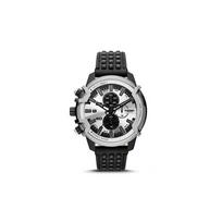 Diesel Watch Quartz Movement Leather Strap Silver Dial Chronograph Calendar Men watches DZ4571 Regular Watch Box,Black White Watch Dial