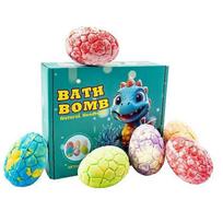 Explosive Bath Salts For Kids With Toy Inside Surprise, Dinosaur Egg Explosion Bath Salt Set With Dinosaur Toys Organic Natural Bubble Bath Fizz Spa B
