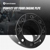 3  Inch Exhaust Pipe Fender Exit Bezel Bumper Exhaust Trim Ring w/Flange for Chevrolet for Ford For GMC