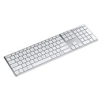 AUSDOM Wireless Bluetooth Keyboard for Business, with Silent Ultra-Thin Metal Scissor Legs, Rechargeable, Over 100 Keys, White balta
