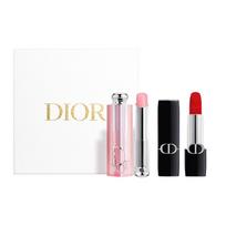 DIOR Lipstick Two-piece set C: Brilliant Blue Gold Lipstick #999 3.5g + Charming Lip Balm #001 3.2g mėlyna