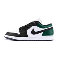 Jordan Air Jordan 1 Low Abrasion Resistant Low top Vintage Basketball Shoes Unisex Black Green 553558-165(Team448-) 38
