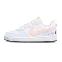 Nike Court Borough Sweetheart Cat Paw 2.0 Abrasion Resistant Lightweight Low top Skateboard Shoes Women's Blue Pink FV8120-141(Team2230-2.0) 36