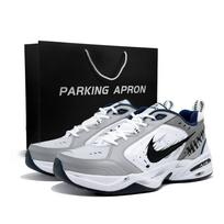 Nike Air Monarch 4 Baroque Leather Cushioning Slip Resistant Abrasion Resistant Low top Chunky Sneakers Unisex 415445-102(team410-) 35.5