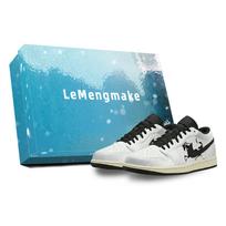 Jordan Air Jordan 1 Lemon Joy Low top Vintage Basketball Shoes Unisex Black White 553558-040(Team399-S-BOX) 40