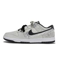 Nike Dunk LOW 811 Manufacturing, Silver White Lilith Abrasion Resistant Slip Resistant Low top Skateboard Shoes Unisex HV1800-101(Team80-) 36.5