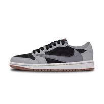 Travis Scott x Jordan Air Jordan 1 žemi batai Vintage krepšinio batai Unisex Pilki DZ4137-700(Komanda-) 35.5
