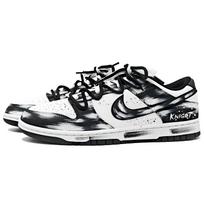 Nike Dunk Abrasion Resistant Low top Skateboard Shoes Men's Black White DD1391-100(Team1148-) 38.5