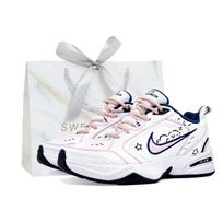 Nike Air Monarch 4 Stambūs sportbačiai Unisex Žemi baltos/rožinės spalvos 415445-102(Team1166-rožinė) 45