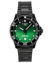 Tissot Seastar 1000 Stainless Steel Green Dial Quartz Diver's T120.410.33.091.00 300M Men's Watch žalia